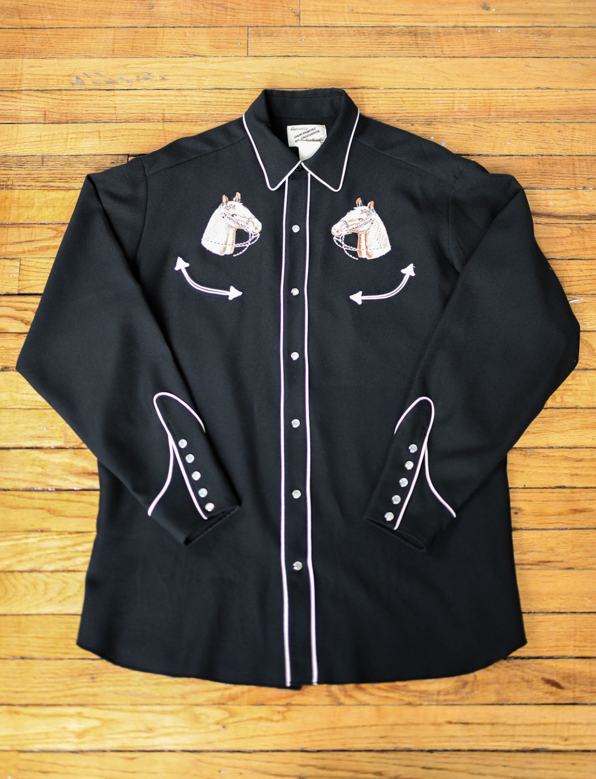 1950'S BLACK HORSE HEAD SHIRT XL/2XL