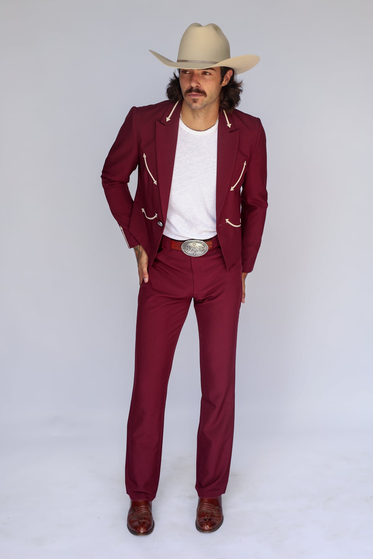 Calamity Men's Suit Maroon