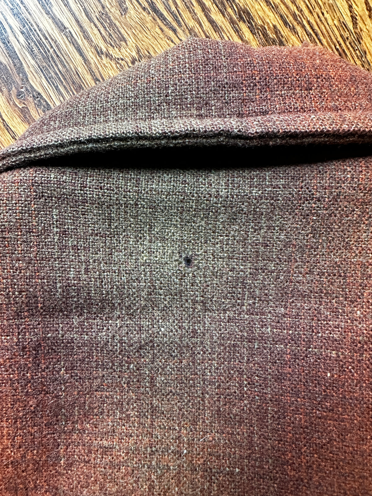 1960'S BROWN GREEN WOOL RANCH COAT LARGE