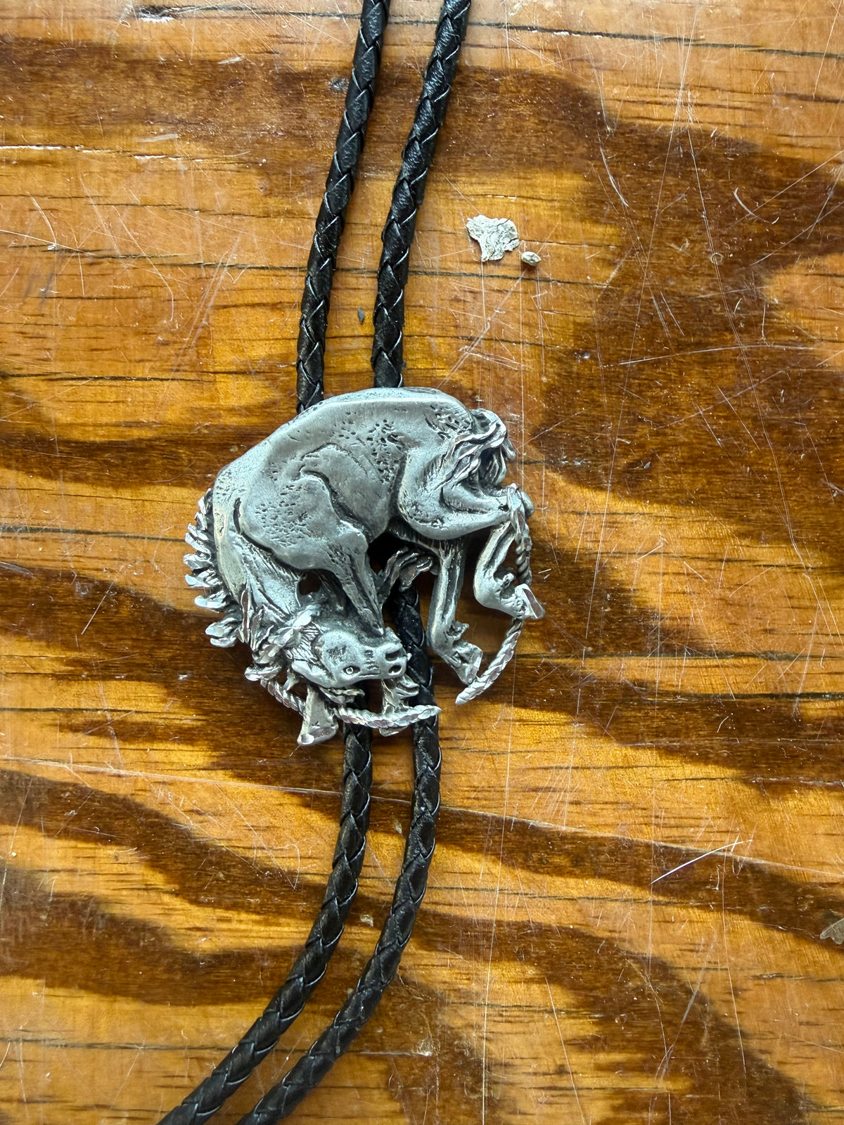 1991 BUCKING BRONCO HORSE BOLO TIE