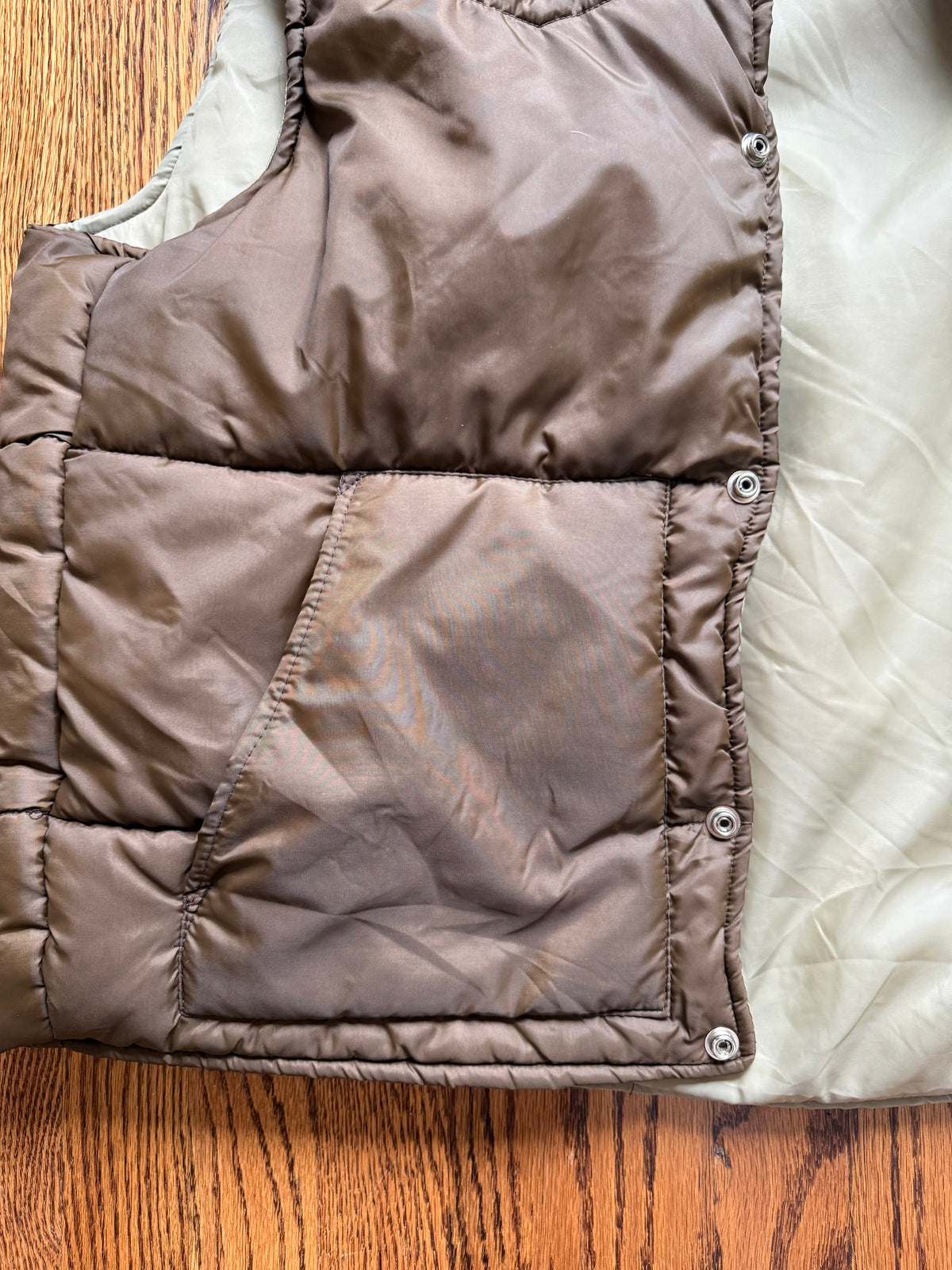 1970’s MENS BROWN POLAR WESTERN GILET VEST - LARGE