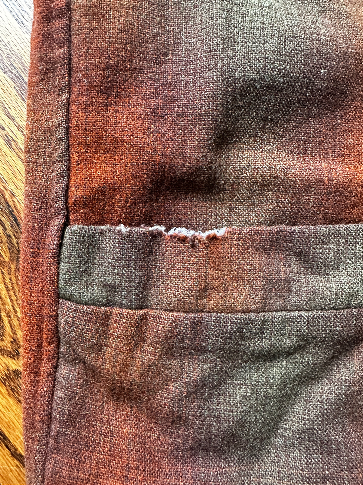 1960'S BROWN GREEN WOOL RANCH COAT LARGE