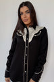 San Juan Women's Shirt Black w/ Off White Yoke