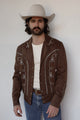 Bolero Men's Jacket Walnut and White