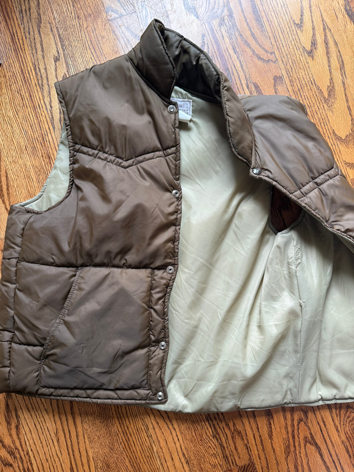 1970’s MENS BROWN POLAR WESTERN GILET VEST - LARGE